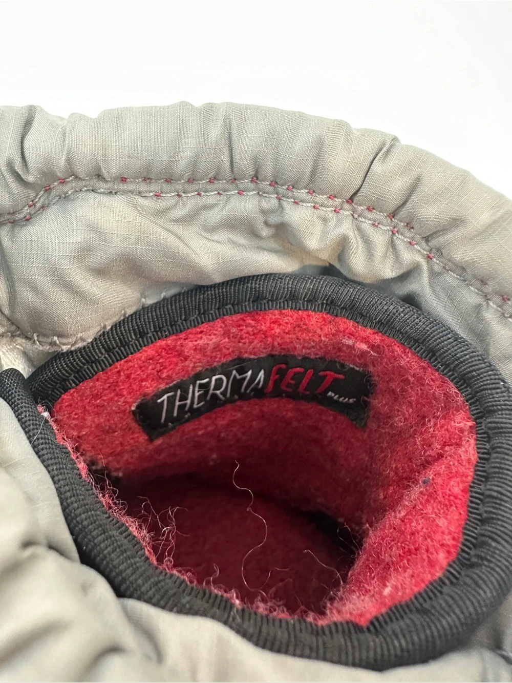 The North Face Gray and Pink Kids Winter Boots